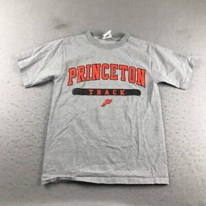 Vintage Champion Princeton Track Shirt Mens Small Gray Short Sleeves NCAA Tee