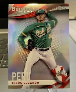 2021 Topps Chrome Jesus Luzardo Beisbol Peru Chrome Refractor #B-12 Oakland A’s