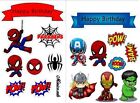 2 Sheets Spider-man Iron-man Cute Temporary Tattoo Birthday Tattoo Kids Children