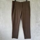 Chicos Pants Large 2.5 Ponte Knit Zip Up Pockets Nylon Equestrian Riding Style