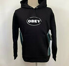 Obey Men's Hoodie Sweatshirt League Black/Forest Green Size M NWT