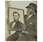 Black Civil War Soldier PHOTO Union Veteran Holds Abraham Lincoln Portrait Photo