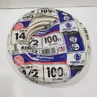 Southwire 100ft NM-B 14/2 Electrical Wire White ROMEX SIM PULL 600V W Ground NEW