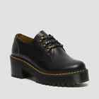 Dr. Martens Black Leono Lo Vintage Smooth Leather Heeled Shoes Women's 8 NEW
