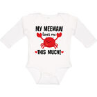 Inktastic Meemaw Loves Me Grandson Long Sleeve Creeper From Childs Boys Girls