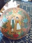 Beautiful Vintage Hand Painted Round Wood Cheese Box 15