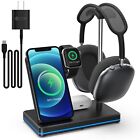 4 IN1 Wireless Charger Charging Station For Apple Watch Air Pods iPhone 15 14 13