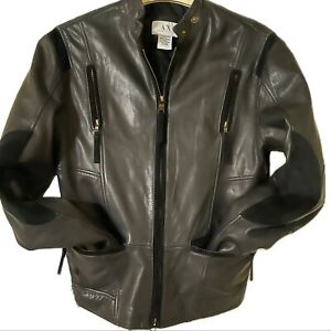 Armani Exchange leather jacket size  small unisex