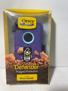 OTTERBOX Defender Series Case for iPhone 5/5s/SE with Holster  Purple & Blue NIB