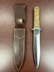 CUDEMAN - KAINDA 16.5CM DAGGER STYLE PIGGING KNIFE, OLIVE HANDLE W/ SHEATH