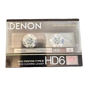 Denon HD6 Blank Audio Cassette Tape 90 Minute Type II High Position Sealed