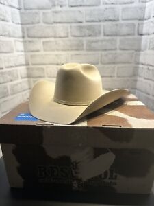 Vintage Resistol Long Oval  Cowboy Hat Self Conforming 6X Beaver 7 3/8 w Box