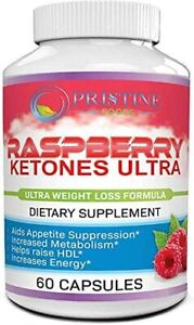 Pristine Foods Pure Raspberry Ketones Supplement 1200mg - Ultra Weight Loss Pill