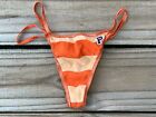 VINTAGE VICTORIA’S SECRET PINK Double String Thong Panty Small New
