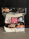 6 PAIRS Hanes Her Way Socks Cushion Crew Cut High Sporty White Size 6-3 VTG 1998