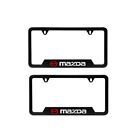 NEW 2Pcs MAZDA Aluminum Black License Plate Frame (For: Mazda)