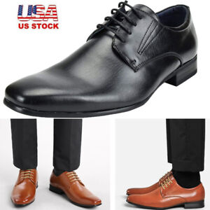 Men Leather Oxford Shoes Formal Lace Up Business Dress Shoes Size US