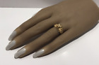 Women's 14K Diamond-cut Designed Yellow Gold Ring Size 6.25