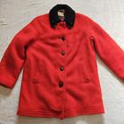 Vintage Hudson's Bay Company Red Wool Coat Women's Size L/XL Plaid Lined