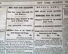 Battle of Culpeper Court House VA & Knoxville Campaign 1863 Civil War Newspaper