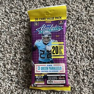 2021 Panini Absolute Football Value Cello Fat Pack New 20 Cards Per Pack
