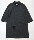 Men's Cerruti 1881 Wool Trech Long Coat Belted Black Single Breasted (sz XL*)