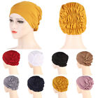 Women Elastic Turban Hat Stretchy Chemo Cap Pleated Hijab Pullover Head Wraps