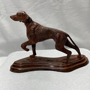 New ListingVintage Bronze Hunting Dog Figurine Sculpture Pointer Hound Setter 7.75Hx12Lx5W