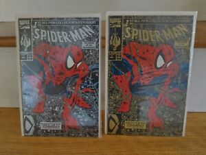 Spider-Man #1 Todd McFarlane 1990 gold and silver Cover Lot Of 2 Books.