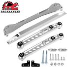 Silver Rear Lower Control Arms + Tie Bar Subframe Brace for Honda Civic EK 96-00 (For: 2000 Honda Civic EX Coupe 2-Door 1.6L)