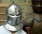Christmas Medieval Close Helmet Battle Ready Knight Armor Helmet 18 Gauge