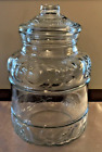 New ListingCookie Jar or Canister Embossed Clear Glass Fruit Design KIG Indonesia 11
