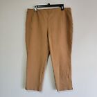 Chico’s Pull-On Pants Womens 2.5/Large Brown Ponte Knit Crop Ankle 802992