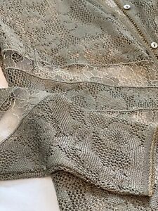 SALE Christian Dior by John Galliano Rare Vintage Lace Olive Green/Gold Jacket S