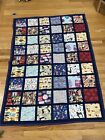 New ListingHomemade Quilt 42x62” Navy Blue Fuzzy Soft Backing