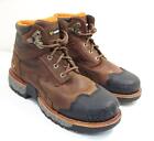 Hawx Mens Legion 12 D Brown Lace Up Work Boots Soft Toe WSW-1-A