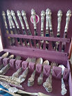 Wallace sterling silver silverware set 12 settings = 4 servers and butter knife