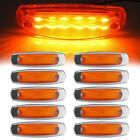 10pcs Amber Side Marker Lights Clearance 12 LED Truck Trailer For Peterbilt 12V
