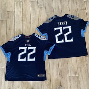 Nike NFL Tennessee Titans Derrick Henry Vapor Limited Football Jersey Navy 3XL