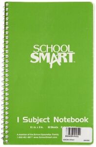Spiral Non-Perforated 1 Subject College Ruled Notebook, 9 1 Count (Pack of 1)