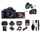 Canon EOS Rebel T8i DSLR Camera 24.2MP EF-S 18-55mm IS (3 LENSES) With 64GB