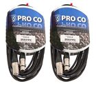 (2 Pack) ProCo EXMN-30 Excellines Microphone Cable 30ft. w/ Neutrik Connectors