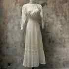 1900’s Edwardian Lace and Cotton Lawn Dress Vintage 20” Waist