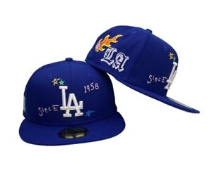 New Era Los Angeles Dodgers Scribble Royal blue 59fifty fitted MLB hat cap