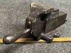 Rare Vintage Vise 1-7/8” Lever Action Halls Patent Fixed Base Baby Jewelers Vise