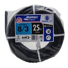 Southwire NM-B W/G Wire 25' Indoor 8/3 Gauge Stranded Romex SIMpull Copper Black