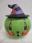 Johanna Parker Halloween Ghost Jar ~ GHOSTIE STEW, by Bethany Lowe, Green