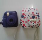 Fujifilm Instax Mini 8 & polka dot case, Instant Film Camera Purple - No Film