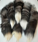 Stunning Silver Fox Tail, real fur, Big and Bushy. Silvtail