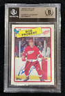 Bob Probert Signed 1988/89 Topps Rookie Card #181 Beckett Certified Red Wings RC